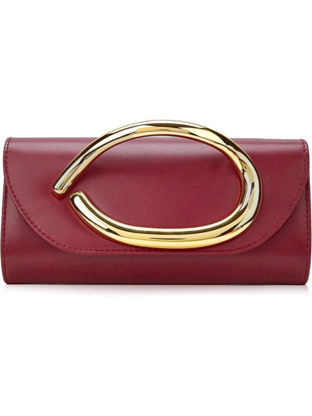 Chic Evening Clutch Purse with Metal Handle & Chain Strap - Perfect for Parties